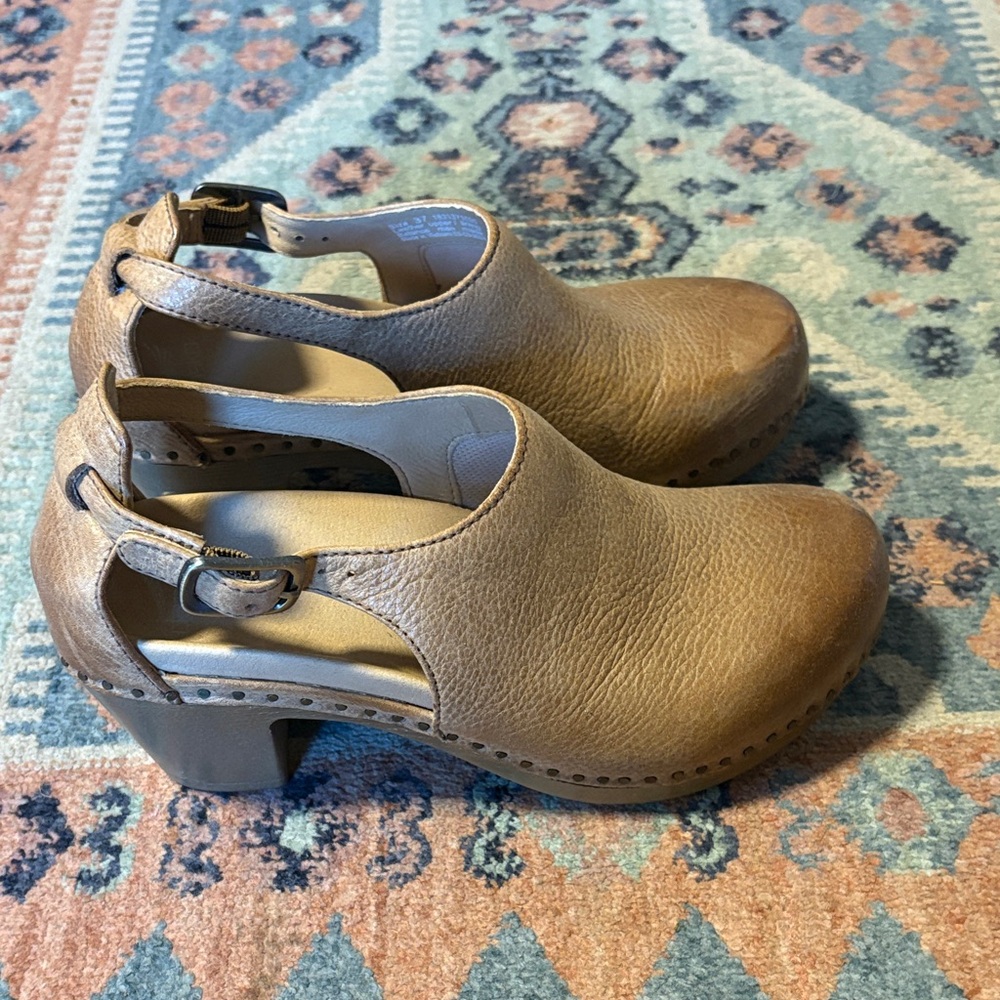 Dansko Brown Leather Mules